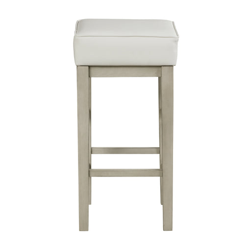 Pittsville Pub Height Stool in White/Beige - 5684WH-29 - FAMSA Furniture (TX)