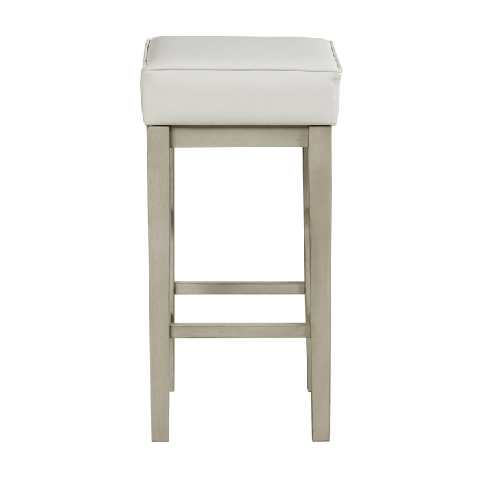 Pittsville Pub Height Stool in White/Beige - 5684WH-29 - FAMSA Furniture (TX)