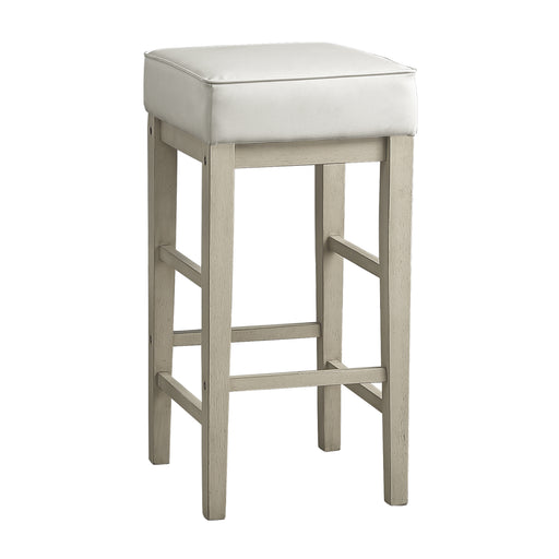 Pittsville Pub Height Stool in White/Beige - 5684WH-29 - FAMSA Furniture (TX)