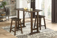 Bracknell 3-Piece Pack Counter Height Set in Brown/Cherry - 5686-32 - FAMSA Furniture (TX)