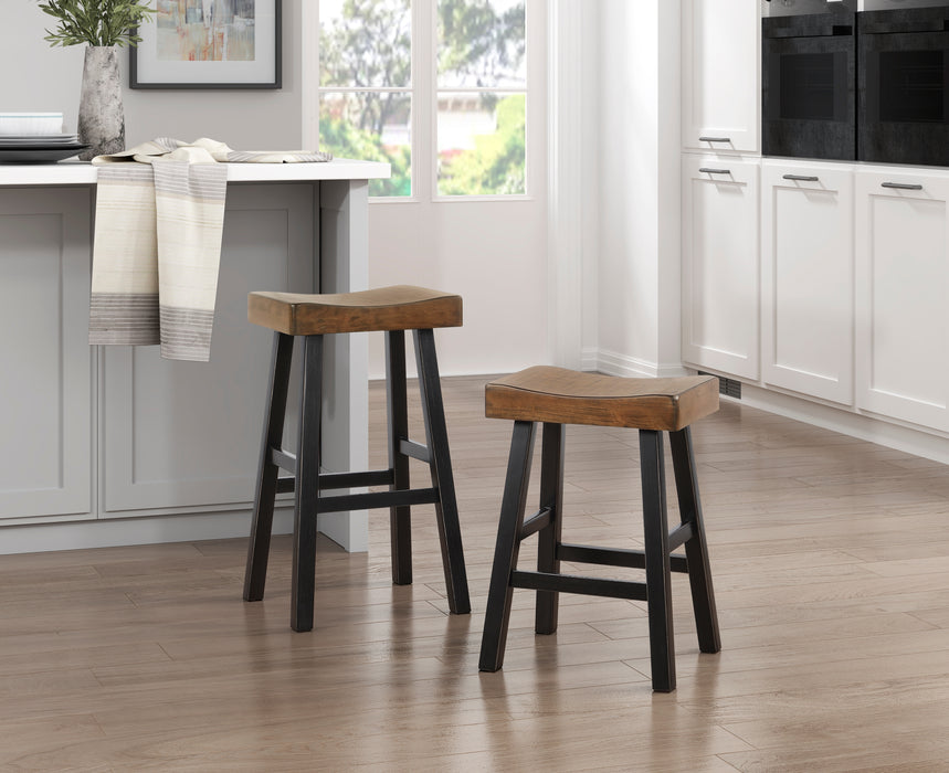 Caspian COUNTER HEIGHT STOOL in Black/Brown - 5687BTT-24 - FAMSA Furniture (TX)