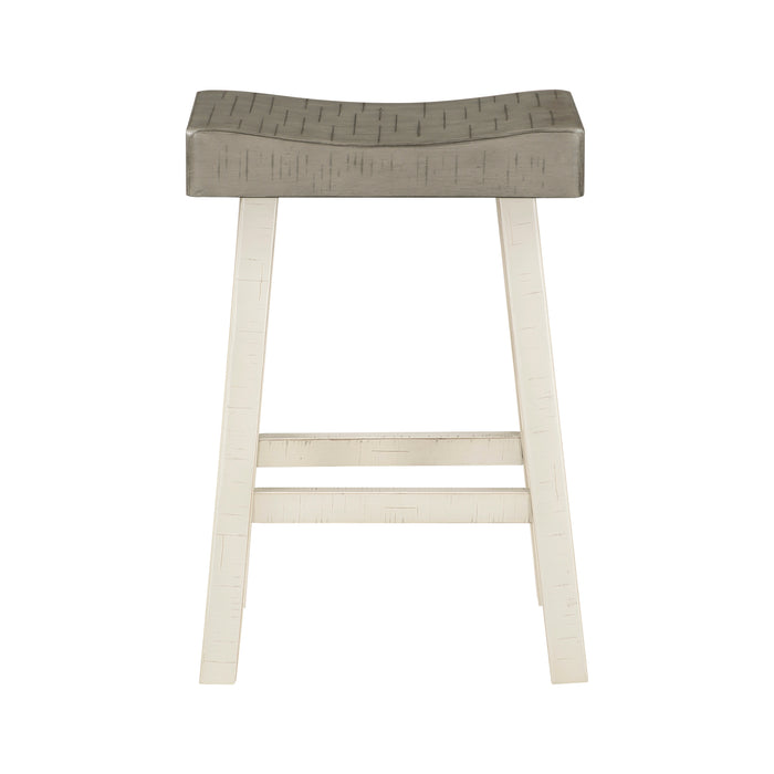 Caspian COUNTER HEIGHT STOOL in Brown/White - 5687WTT-24 - FAMSA Furniture (TX)