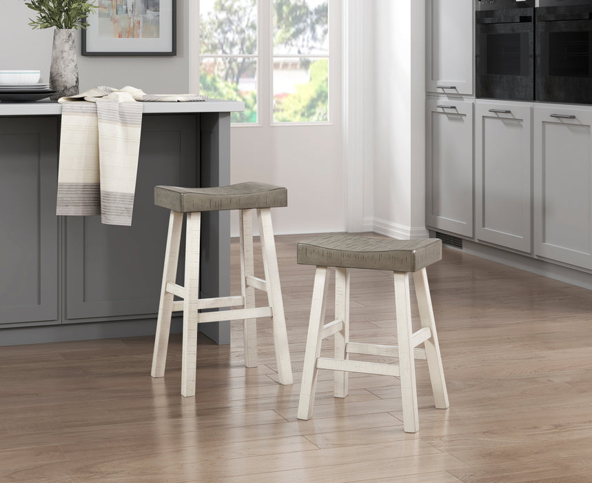 Caspian COUNTER HEIGHT STOOL in Brown/White - 5687WTT-24 - FAMSA Furniture (TX)