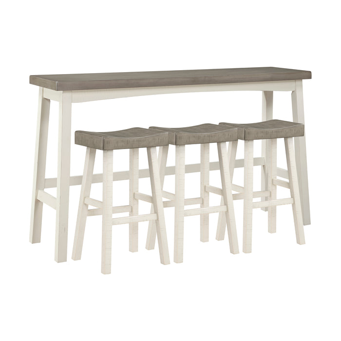 Caspian 4-Piece Pack Pub Height Set in Brown/White - 5687WTT-424P - FAMSA Furniture (TX)