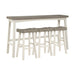 Caspian 4-Piece Pack Pub Height Set in Brown/White - 5687WTT-424P - FAMSA Furniture (TX)