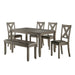 Holders 6-Piece Pack Dinette Set in Gray - 5693 - FAMSA Furniture (TX)