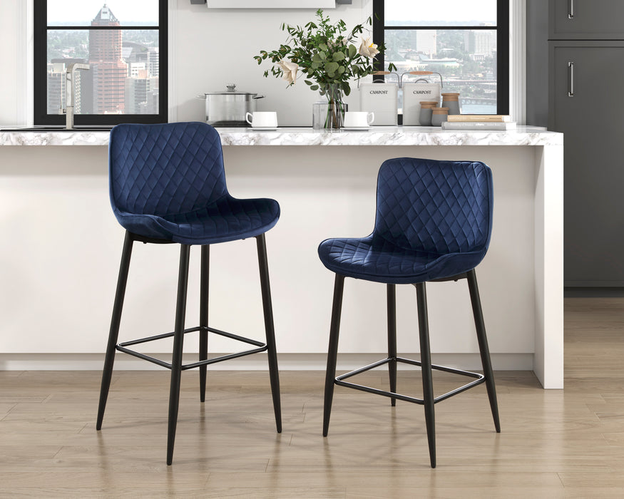 Nya Counter Height Chair in Black/Blue - 5695DBU-24 - FAMSA Furniture (TX)
