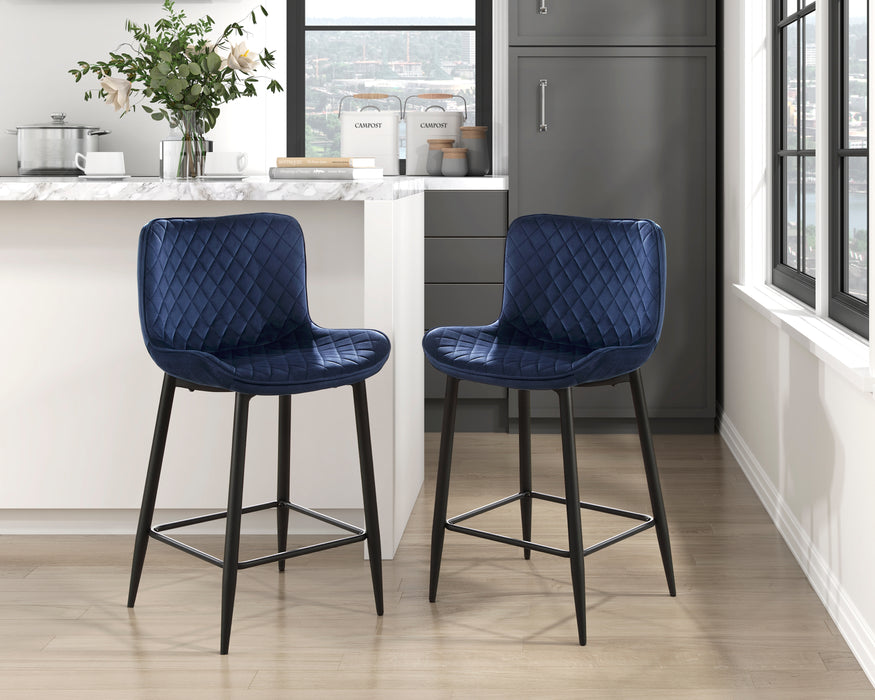 Nya Counter Height Chair in Black/Blue - 5695DBU-24 - FAMSA Furniture (TX)