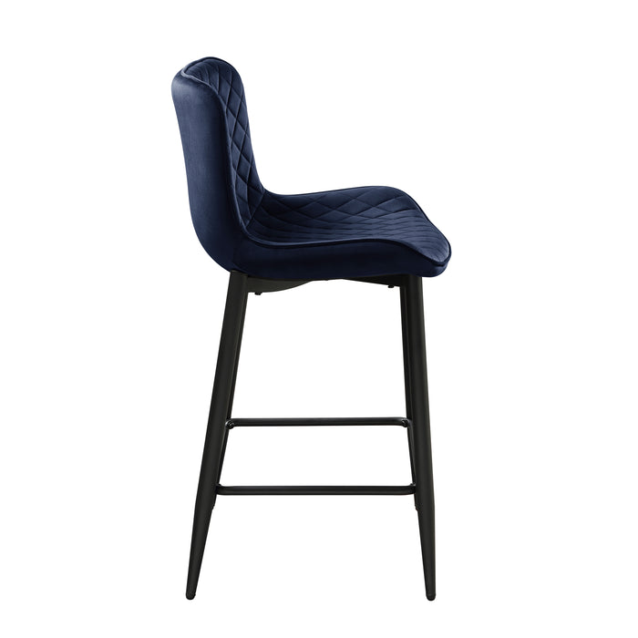 Nya Counter Height Chair in Black/Blue - 5695DBU-24 - FAMSA Furniture (TX)