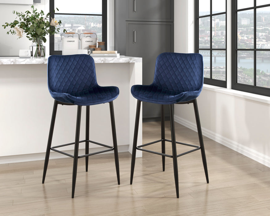 Nya Pub Height Chair in Black/Blue - 5695DBU-29 - FAMSA Furniture (TX)