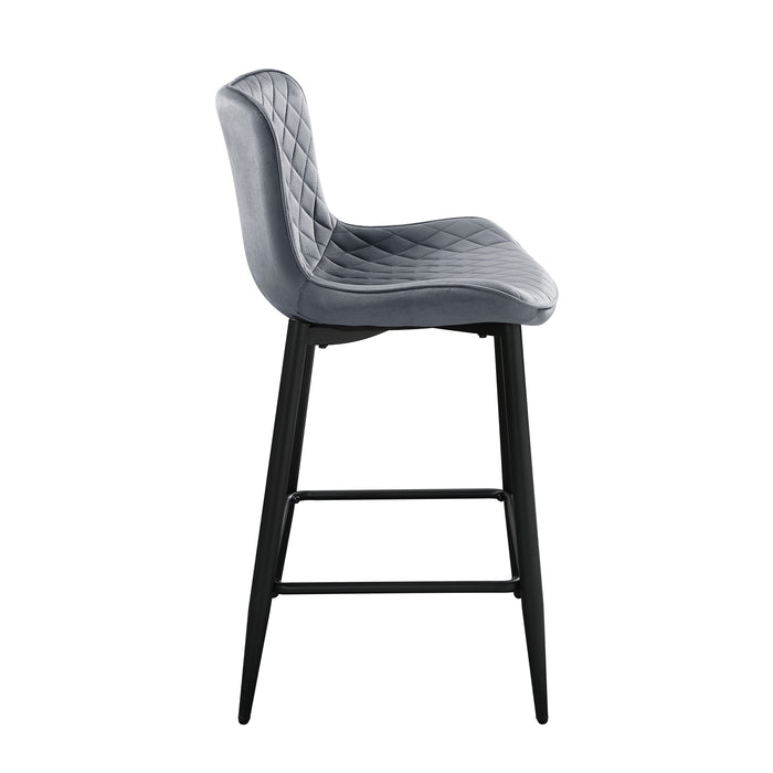 Nya Counter Height Chair in Black/Gray - 5695DGY-24 - FAMSA Furniture (TX)