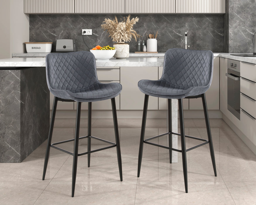 Nya Pub Height Chair in Black/Gray - 5695DGY-29 - FAMSA Furniture (TX)