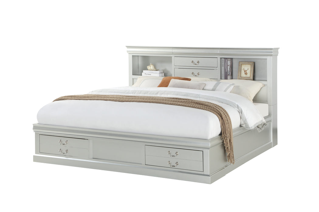 Louis Philippe III Queen Bed w/Storage - Image 10