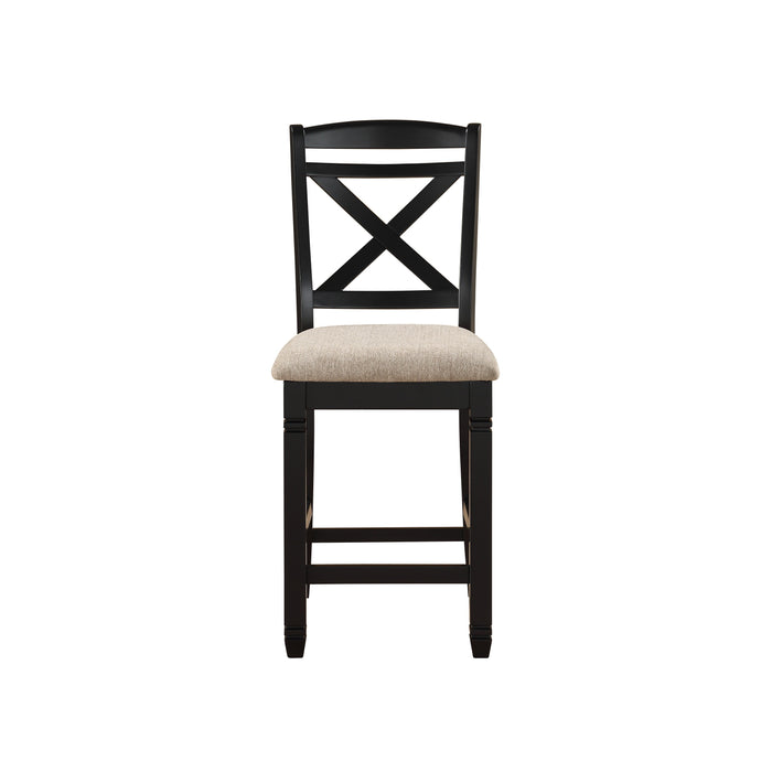 Baywater Counter Height Chair in Black/Beige - 5705BK-24 - FAMSA Furniture (TX)