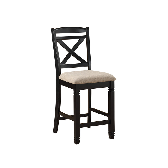 Baywater Counter Height Chair in Black/Beige - 5705BK-24 - FAMSA Furniture (TX)