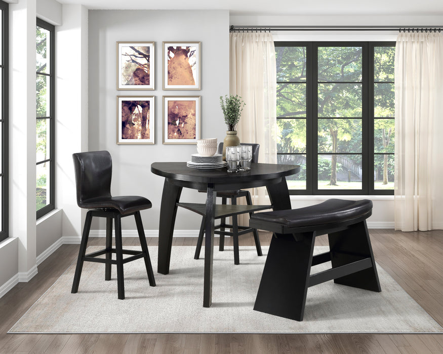 Hillshaw Swivel Pub Height Chair in Brown - 5708-29DB - FAMSA Furniture (TX)