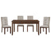 Binghampton 5pc Set (TB+4S) in Cherry/Gray - 5710-60*5 - FAMSA Furniture (TX)