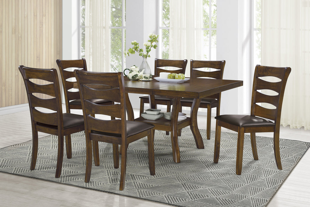 Darla Dining Table w/18" Butterfly Leaf, Mindy Veneer in Brown - 5712-54* - FAMSA Furniture (TX)