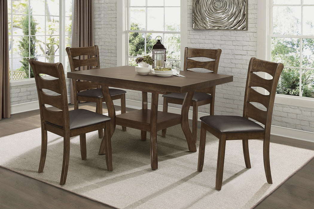 Darla Dining Table w/18" Butterfly Leaf, Mindy Veneer in Brown - 5712-54* - FAMSA Furniture (TX)