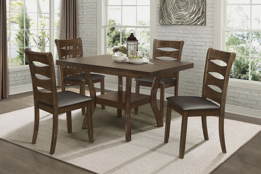 Darla Dining Table w/18" Butterfly Leaf, Mindy Veneer in Brown - 5712-54* - FAMSA Furniture (TX)