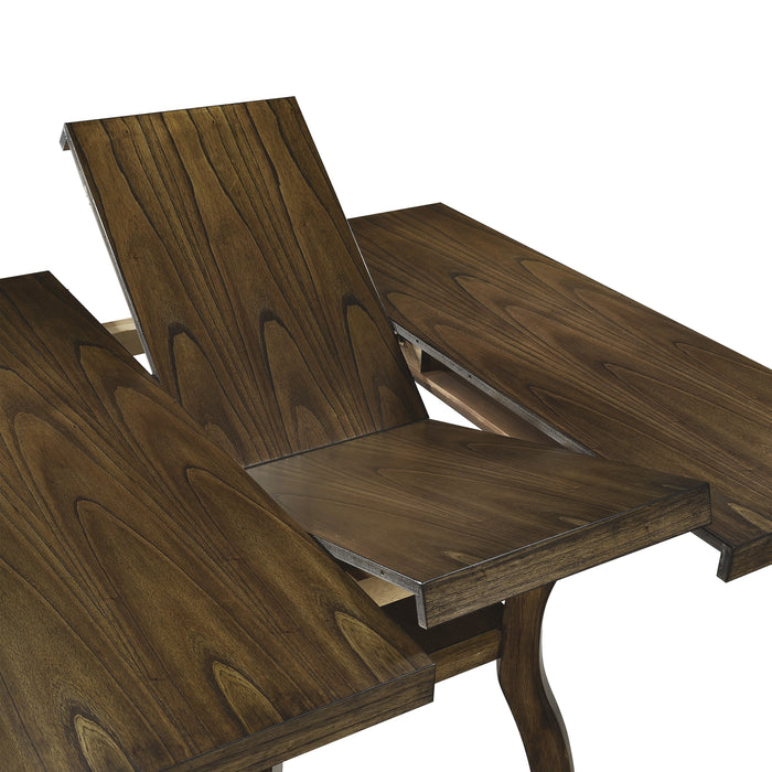 Darla Dining Table w/18" Butterfly Leaf, Mindy Veneer in Brown - 5712-54* - FAMSA Furniture (TX)
