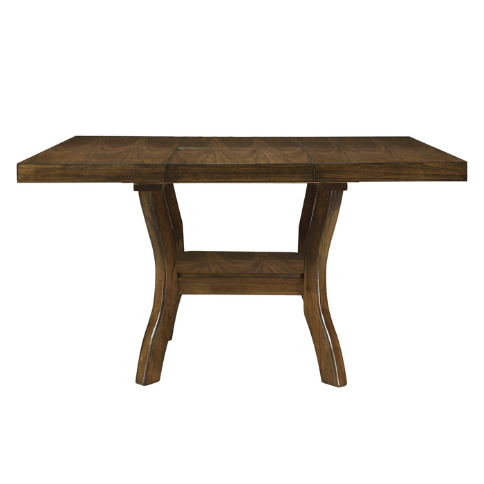 Darla Dining Table w/18" Butterfly Leaf, Mindy Veneer in Brown - 5712-54* - FAMSA Furniture (TX)