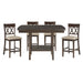 Balin 5pc Set (TB+4S) in Brown - 5716-36*5S2 - FAMSA Furniture (TX)