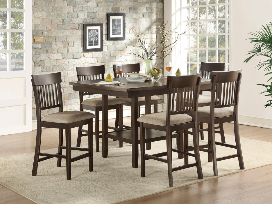 Balin Counter Height Chair, Slat Back in Brown - 5716-24S1 - FAMSA Furniture (TX)