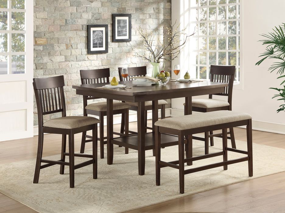 Balin Counter Height Chair, Slat Back in Brown - 5716-24S1 - FAMSA Furniture (TX)