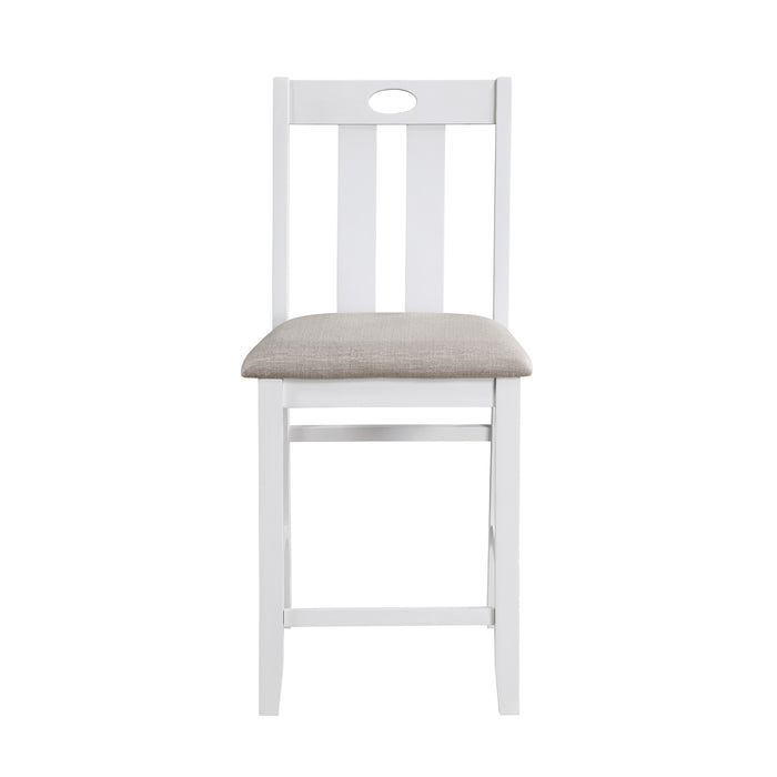 Lowell 5-Piece Pack Counter Height Set in Gray/White - 5744WH-36 - FAMSA Furniture (TX)