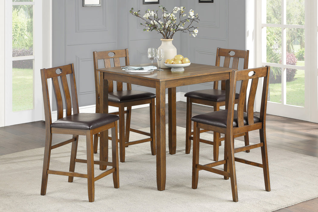 Weston 5-Piece Pack Counter Height Set in Brown - 5746-36 - FAMSA Furniture (TX)