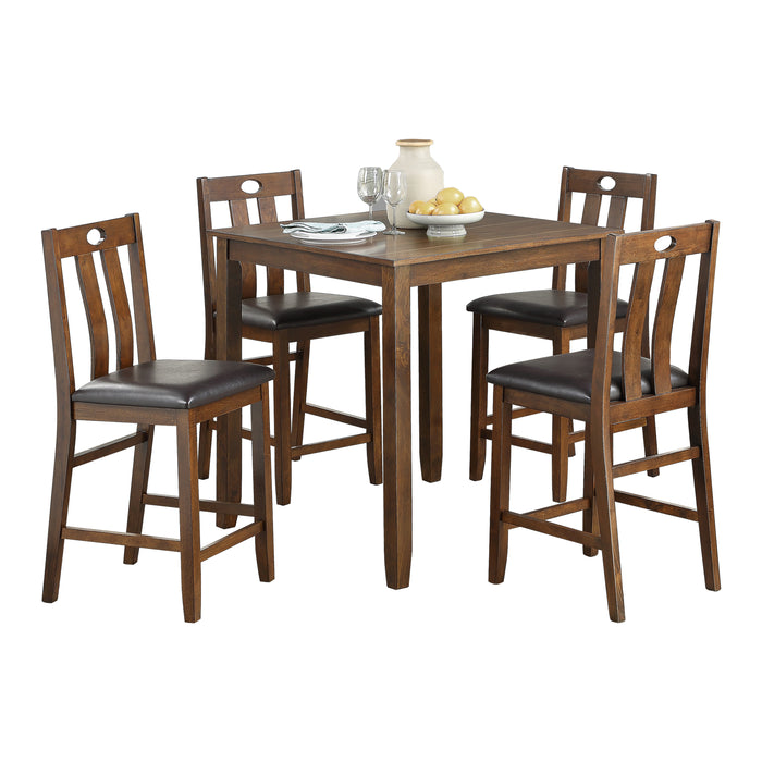 Weston 5-Piece Pack Counter Height Set in Brown - 5746-36 - FAMSA Furniture (TX)