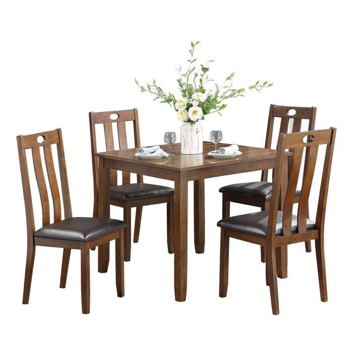 Weston 5-Piece Pack Dinette Set in Brown - 5746 - FAMSA Furniture (TX)
