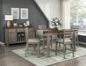 Tigard Counter Height Table in Cherry/Gray - 5761GY-36 - FAMSA Furniture (TX)