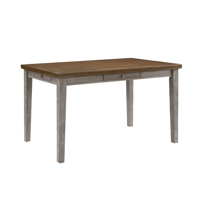 Tigard Counter Height Table in Cherry/Gray - 5761GY-36 - FAMSA Furniture (TX)