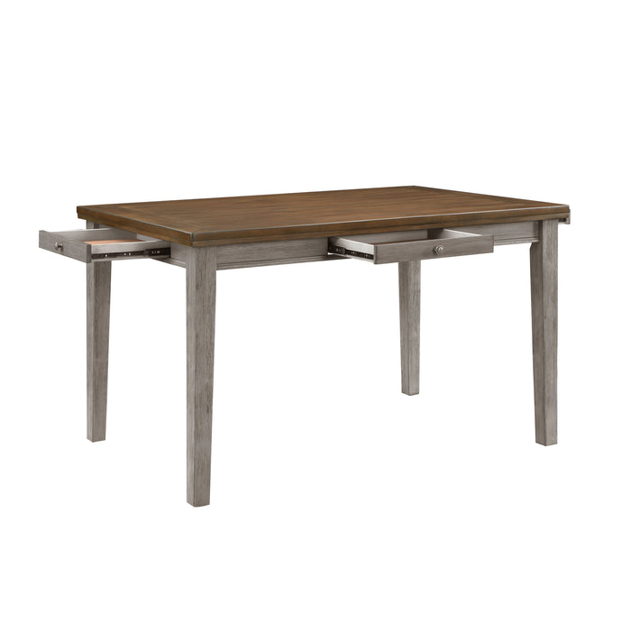 Tigard Counter Height Table in Cherry/Gray - 5761GY-36 - FAMSA Furniture (TX)