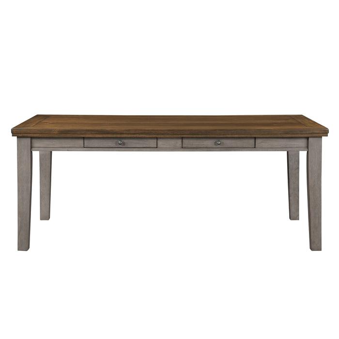 Tigard Dining Table in Cherry/Gray - 5761GY-78 - FAMSA Furniture (TX)