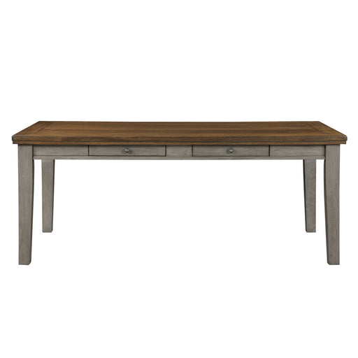 Tigard 5pc Set (TB+4S) in Beige/Cherry/Gray - 5761GY-78*5 - FAMSA Furniture (TX)