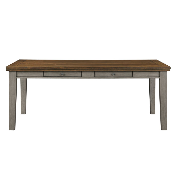 Tigard 5pc Set (TB+4S) in Beige/Cherry/Gray - 5761GY-78*5 - FAMSA Furniture (TX)
