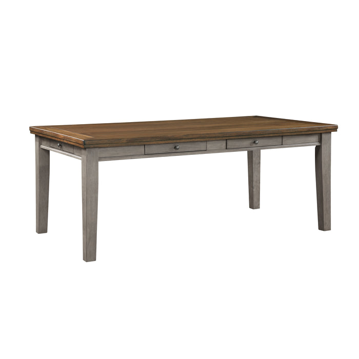 Tigard Dining Table in Cherry/Gray - 5761GY-78 - FAMSA Furniture (TX)