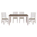 Ithaca 5pc Set (TB+4S) in White/Gray - 5769W-60*5 - FAMSA Furniture (TX)
