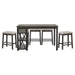 Elias 5pc Set (TB+4S) in Gray - 5772-36*5 - FAMSA Furniture (TX)