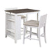 Daye 3-Piece Pack Counter Height Set in Cherry/White/Gray - 5773WH-32 - FAMSA Furniture (TX)