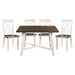 Troy 5-Piece Pack Dinette Set in Cherry/White - 5777WH - FAMSA Furniture (TX)