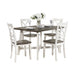 Troy 5-Piece Pack Dinette Set in Cherry/White - 5777WH - FAMSA Furniture (TX)