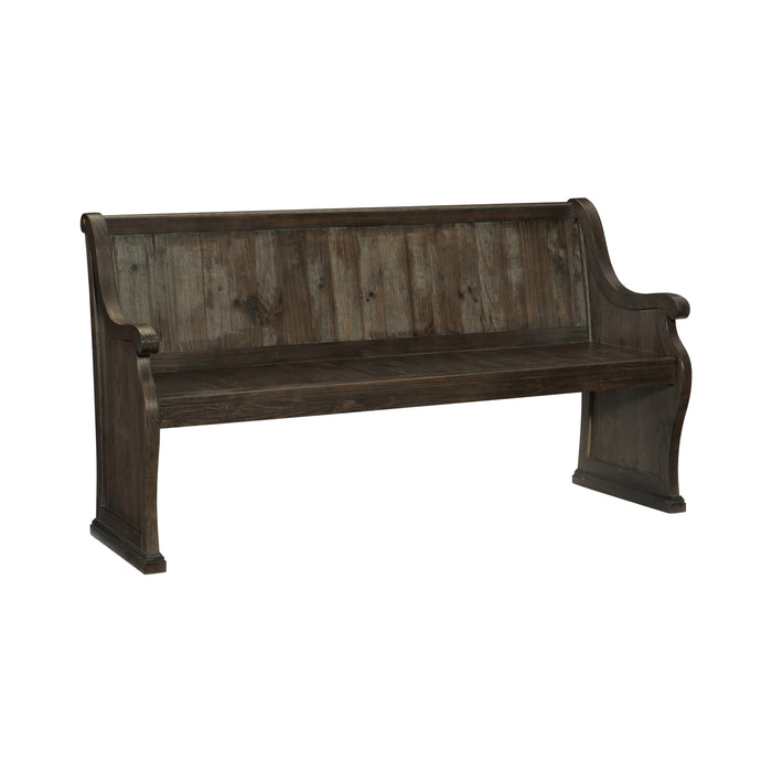 Gloversville Bench with Arms in Brown - 5799-14A - FAMSA Furniture (TX)