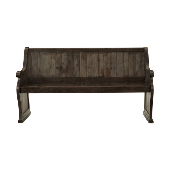 Gloversville Bench with Arms in Brown - 5799-14A - FAMSA Furniture (TX)