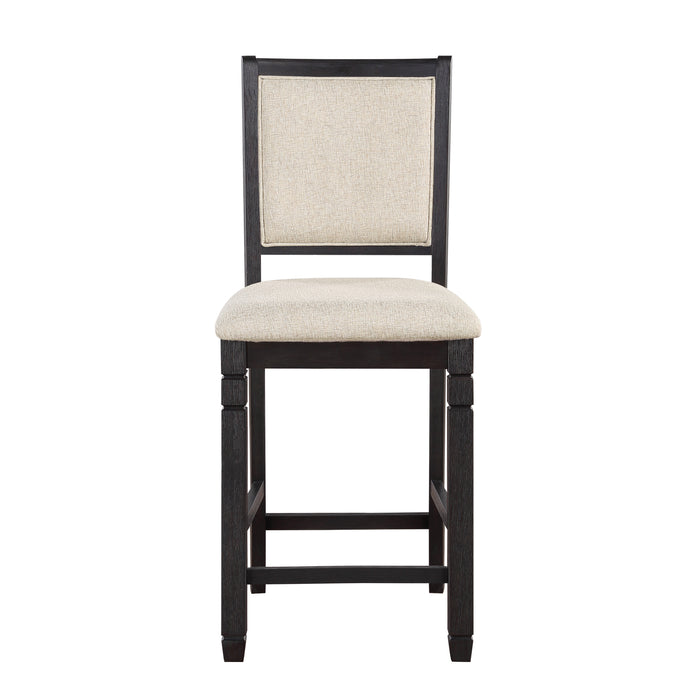 Asher Counter Height Chair in Black/Beige - 5800BK-24 - FAMSA Furniture (TX)