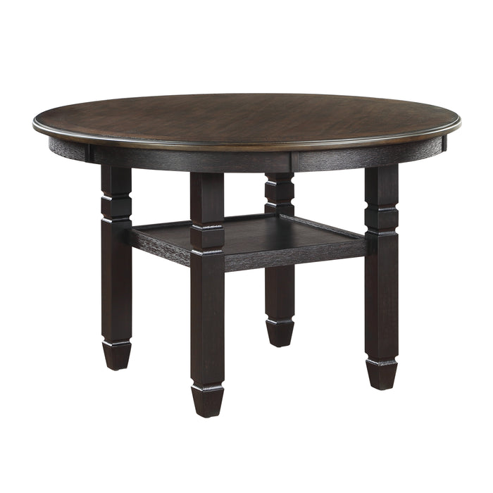 Asher Dining Table in Black/Brown - 5800BK-48RD - FAMSA Furniture (TX)