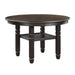 Asher Dining Table in Black/Brown - 5800BK-48RD - FAMSA Furniture (TX)